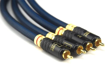 1 Пара RCA-кабеля G5 высшего качества, посеребренный кабель RCA от мужчины к мужчине