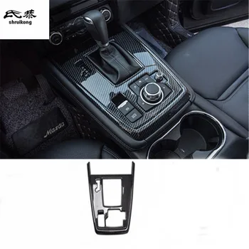 1 шт. автомобильная наклейка ABS из углеродного волокна, Центральная панель управления, декоративная крышка для 2017-2019 Mazda CX-8 CX 8 CX8