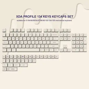 134 клавиши PBT Keycap Milk Purple DYE-SUB XDA Профиль Английские Персонализированные Колпачки Для Ключей Cherry MX Switch Gamer Механическая клавиатура