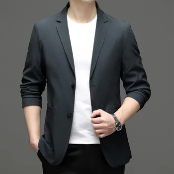 6200-2023 Мужской костюм весенний новый деловой профессиональный мужской костюм, куртка, повседневная корейская версия костюма