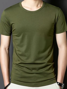 A1376 Новая футболка мужская летняя льняная хлопковая футболка с коротким рукавом для мужчин