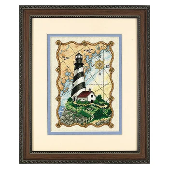 Amishop Бесплатная Доставка Высококачественный Популярный Набор для Вышивания Крестиком Mariner's Light Lighthouse Dim 06779