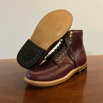 C61 Высококачественная итальянская воловья кожа ручной работы, стильный прочный ботинок из натуральной коровьей кожи
