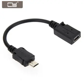 Chenyang CY Micro USB 5pin Штекер к Mini USB 5Pin Женский кабель для зарядки данных 10 см