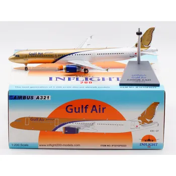 IF321GF0223 Сплав Коллекционный Самолет Подарочный ПОЛЕТ 1:200 Gulf Air Airbus A321 Литая под давлением Реактивная модель Самолета A9C-CF С подставкой
