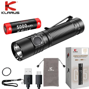 Klarus G15 V2 Светодиодный фонарик CREE XHP 70 4200LM USB Перезаряжаемый фонарик с батареей 5000mal для кемпинга Самообороны Пеших прогулок