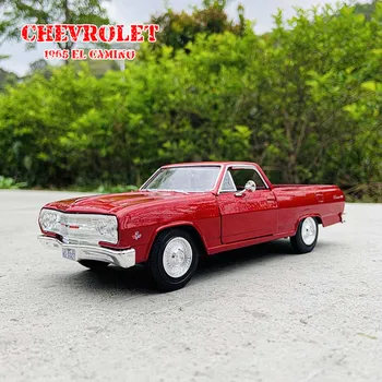 Maisto 1:25 1965 Chevrolet EL CAMINO, красная имитационная модель автомобиля из сплава, ремесла, украшения, коллекция игрушек, инструменты, подарок