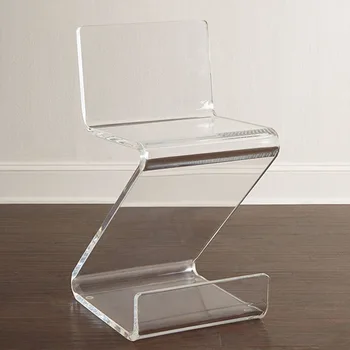 Nordic Home Акриловый прозрачный барный стул, высокий стул на открытом воздухе, Модный S-образный обеденный стул, легкий роскошный Ins Wind Bar Chair