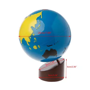 Q0KB Географический материал Монтессори, Глобус с деталями Мира, Игрушка для раннего обучения детей