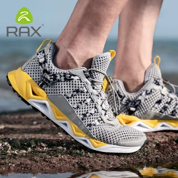 Rax Мужская Обувь для водных видов спорта, быстросохнущая дышащая обувь для рыбалки, женская нескользящая обувь из искусственной кожи с отверстиями, походная обувь для воды