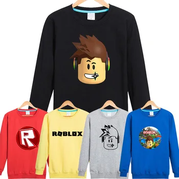 Roblox, свитер с круглым вырезом, периферийная куртка, детская одежда для взрослых, нижняя рубашка, весенне-осенний повседневный стиль с длинными рукавами