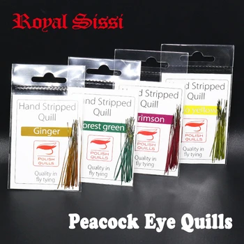 Royal Sissi 4 упаковки набор перьев ручной работы 4 цвета для завязывания мух перья для полировки павлиньих глаз лучшие сегментированные материалы для завязывания мух