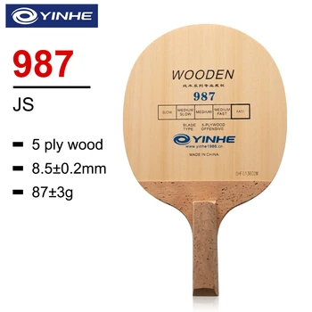 Yinhe 987 Корейский стиль Лезвие для настольного тенниса (5-слойное дерево) Японская ручка для ручки (JS) Ракетка для пинг-понга Бита