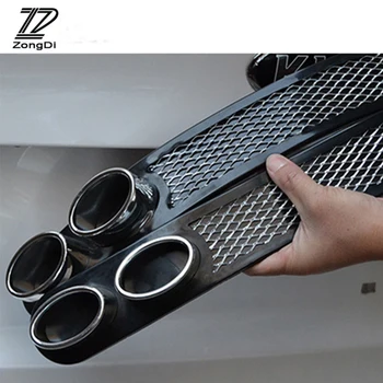 ZD 2X Автомобильные 3D крутые автомобильные наклейки с углеродным выхлопом для Toyota Ford Opel Kia VW Honda Mazda Peugeot Audi Volvo Subaru Аксессуары