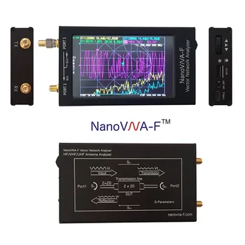 Анализатор векторных сетевых антенн 1,5 ГГц NanoVNA-F VNA HF VHF UHF + 4,3-дюймовый IPS ЖК-дисплей + Металлический корпус + Батарея 5000 мАч