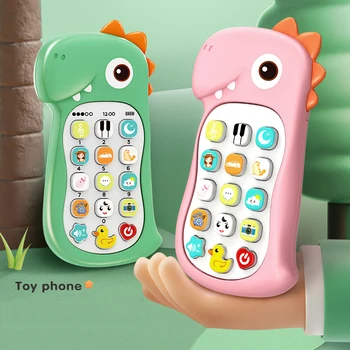 Детский Телефон, Игрушка, Музыкальный Звук, Телефон, игрушки для сна с имитацией прорезывателя, телефон, Детская игрушка для раннего развития, игрушки для новорожденных
