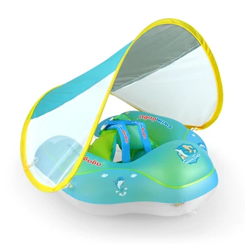 Детское плавательное кольцо для надувного бассейна с навесом для защиты от Солнца, без добавления хвоста, без переворачивания на возраст 3-36 месяцев