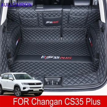 Для Changan CS35 Plus Изготовленный на заказ коврик для багажника, кожа, прочный грузовой лайнер, Ковры для багажника, Аксессуары для отделки заднего интерьера, Полное покрытие