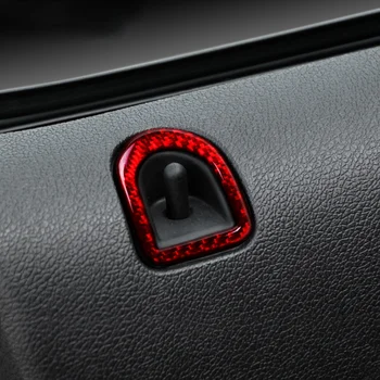 Для Ford Mustang 2009-2013 Наклейки из Углеродного волокна Штырь Замка двери Автомобиля, кнопка, ручка, рамка, отделка, Аксессуары для стайлинга автомобилей