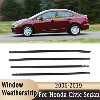Для Honda Civic 2006-2019 Уплотнитель для наружного стекла, уплотнитель для ремня, Уплотнительные резиновые полоски для Civic 2012 2013 2014 2015