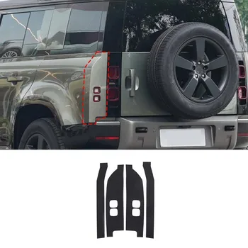 Для Land Rover Defender 90 110 130 2020-2023 ПВХ Черные Автомобильные Задние противотуманные фары Отделка Наклейки Автомобильные Аксессуары