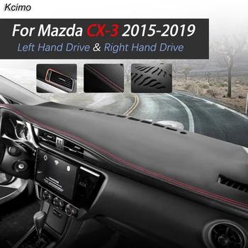 Для Mazda CX-3 2015-2019 Противоскользящий Коврик, Кожаный Чехол для приборной панели, Солнцезащитный Козырек, Коврик для приборной панели, Аксессуары Для Ковров CX3 CX 3