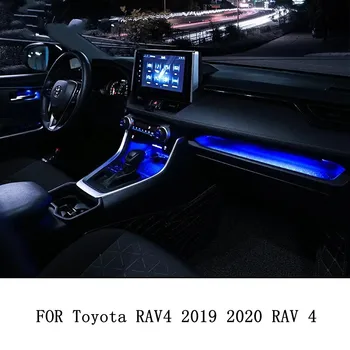 Для Toyota RAV4 2019 2020 2021, Отделка приборной панели, атмосферный светильник Для Toyota RAV4 Prime, полоса боковых ламп для водителя
