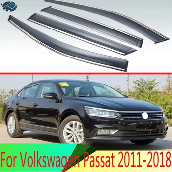 Для Volkswagen Passat 2011-2018 Пластиковый внешний козырек, вентиляционные шторы, Защита от Солнца и дождя, Дефлектор 4 шт.