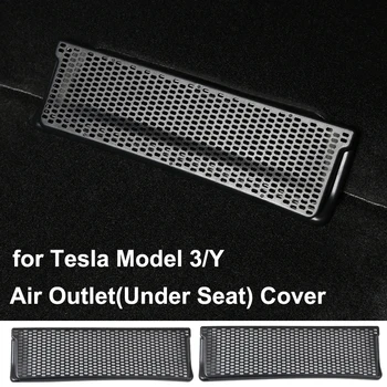 Для модели Tesla 3 Y Защитная крышка для выхода воздуха Под сиденьем, Вентиляционная маска для кондиционера, Украшение, Модифицированные аксессуары для интерьера 2022