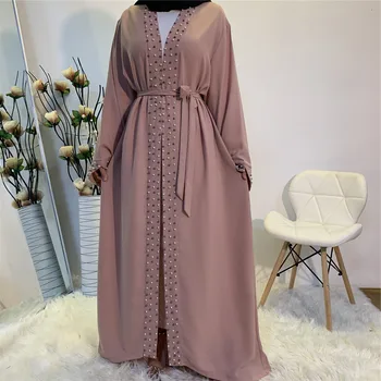 Ид Мубарак Абая Дубай Турция Мусульманские Абаи для Женщин Турецкий Хиджаб Кафтан Платье Кафтан Исламская Одежда Vestido Arabe Mujer