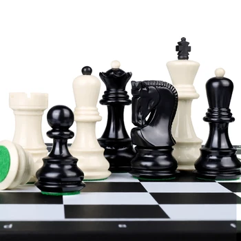 Изысканные стандартные тяжелые пластиковые шахматные фигуры, исключая шахматную доску, Немагнитные Домашние развлекательные игры