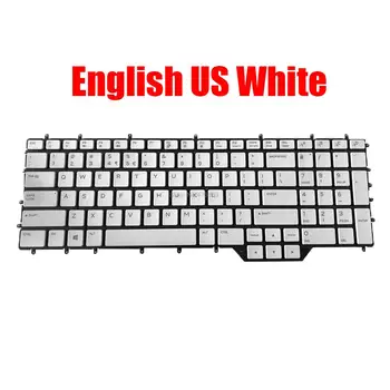Клавиатура для ноутбука DELL для Alienware Area-51m R2 Английский американский Белый С подсветкой Новый