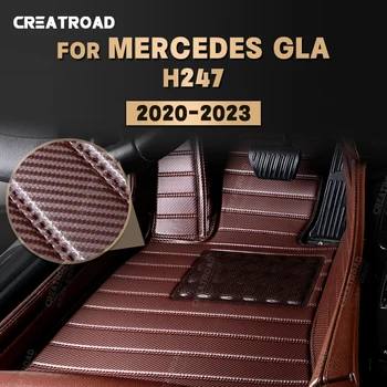 Коврики Из Углеродного Волокна Для Mercedes Benz GLA Class H247 2020-2023 21-22 Футовое Ковровое Покрытие Аксессуары Для Интерьера Автомобиля
