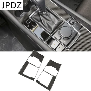 Крышка ручки панели переключения передач в салоне автомобиля, наклейка из углеродного волокна, крышка панели коробки переключения передач для Mazda 3 Axela 2020, автомобильные аксессуары