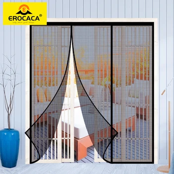 Магнитный дверной экран EROCACA, москитная сетка, занавеска от мух, Автоматическое закрытие невидимой сетки для кухни, гостиной