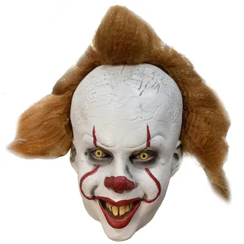 Маска Клоуна-Колдуна ужасов на Хэллоуин, Латексная полнолицевая маска для Маскарада, Побега с вечеринки на Хэллоуин, маска для вечеринки для взрослых