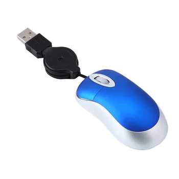 Мини-Оптическая Выдвижная Мышь Мини-Проводная Мышь С Выдвижным USB-кабелем Эргономичный Офисный Компьютер ПК Ноутбук Игровые Мыши