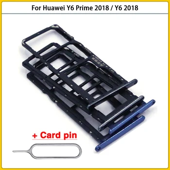 Новая SIM-карта Для Huawei Y6 2018 Sim-Карта Micro SIM Card SD-Ридер Держатель Sim-Лотка Адаптер Для Замены Для Huawei Y6 prime 2018