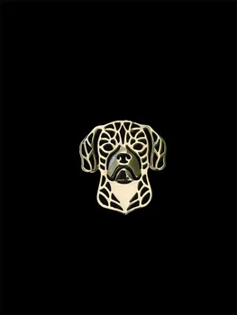 Новый Дизайн, Классическая Брошь в виде собаки Мопс Золотистого, Серебряного Цвета, Дизайнерская Брошь для мужчин, Подарок для друга, отца
