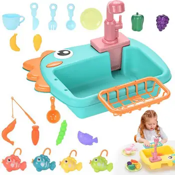 Популярная детская кухонная раковина, игрушка, набор для мытья посуды, игрушки для ролевых игр, Домашняя игра, Детское моделирование, кухонные игрушки для посудомоечной машины