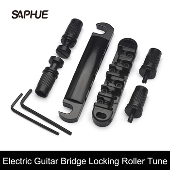 Роликовый гитарный бридж с фиксацией Tune-O-matic Bridge Tailpiece Tail для электрогитары LP Золото/хром