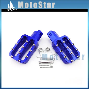 Синие Алюминиевые Подножки С ЧПУ Для Китайского Мотоцикла Pit Dirt Motor Bike 50cc 70cc 90cc 110cc 125cc 140cc 150cc 160cc