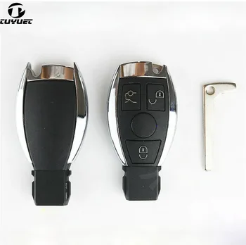 Сменный корпус смарт-пульта дистанционного управления для Benz 3 кнопки Чехол для ключей с лезвием аварийного ключа