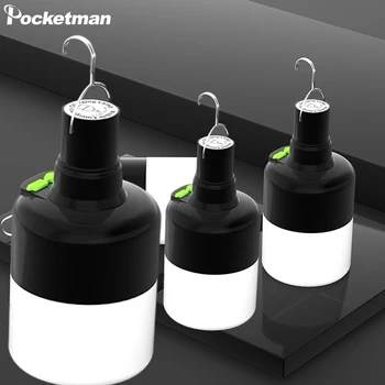 Супер Яркие Мобильные Светодиодные Лампы Кемпинговая Лампа Аварийное Освещение Открытый Ночной Светильник Подвесные Лампы USB Перезаряжаемые Lanterna Рыбалка
