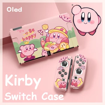 Чехол для игровых консолей Kawaii Kirby Nintendo NS OLED General Switch Прозрачный защитный чехол для аксессуаров для игровых консолей