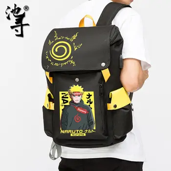 Школьный рюкзак Naruto, Студенческий Рюкзак, Анимационный Периферийный Бренд Tide, Рюкзак с большими Плечами, Уличная сумка, Красивая Мода